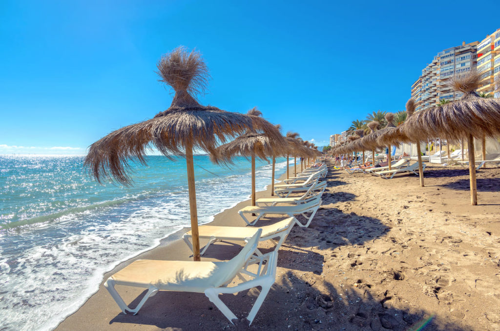 Stadtstrand in Malaga
