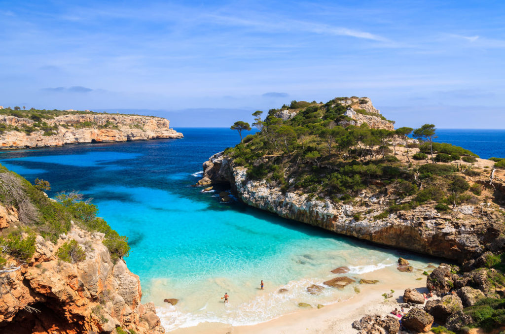 Traumstrand mit Traumbuchtauf Mallorca.